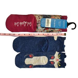 Good Luck Sock Women's Cat Socks, & Fashion Boutique blue/gray kitty Adult